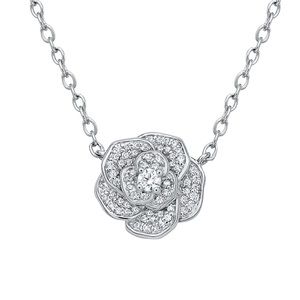 0.33carat TW, natural Diamond rose pendant